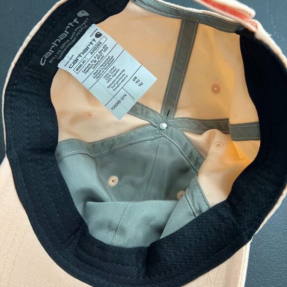 Carhartt Adjustable Strapback Light Pink Canvas Baseball Cap Hat Unisex One Size - Picture 7 of 10